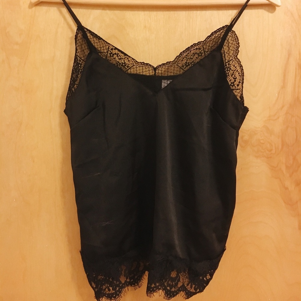 Black Lace Camisole Top